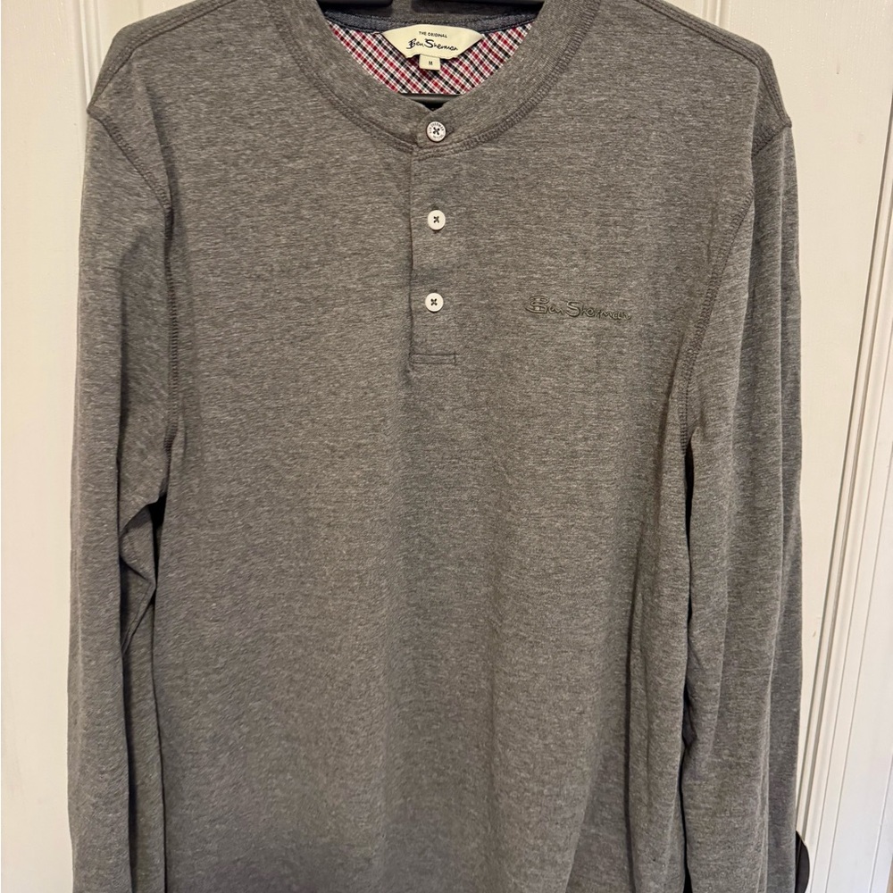 Men's Ben Sherman Gray Henley Shirt